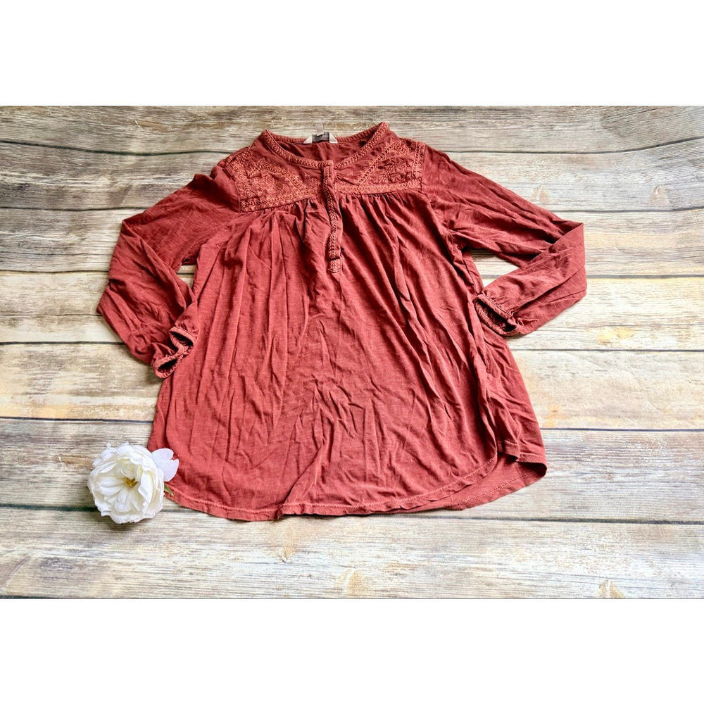 LUCKY BRAND PEASANT SHIRT-MEDIUM - Picture 2 of 6